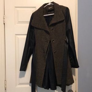 Steve Madden with leather sleeves